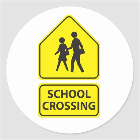 An authentic looking design of a school crossing sign. We have all seen these signs and they ...