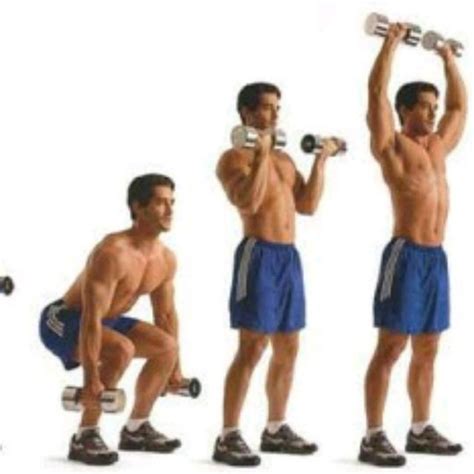 Dumbbell Squat, Curl, Press by Jeff Guleserian - Exercise How-to - Skimble