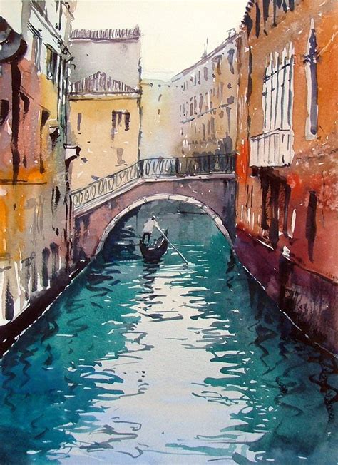 Original Watercolours by Tim Wilmot | Venice painting, Watercolor landscape paintings, Landscape ...