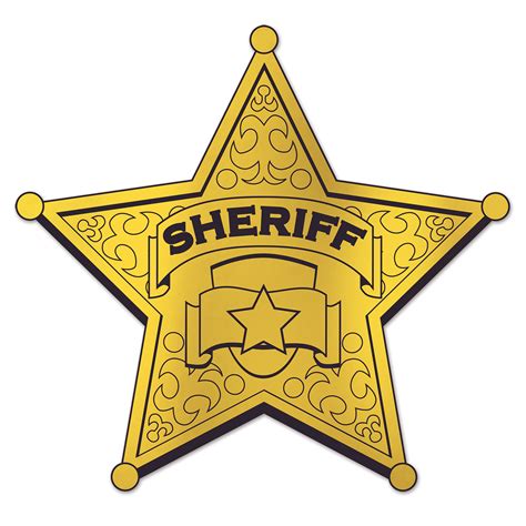 Foil Sheriff Badge Silhouette (Pack of 24)