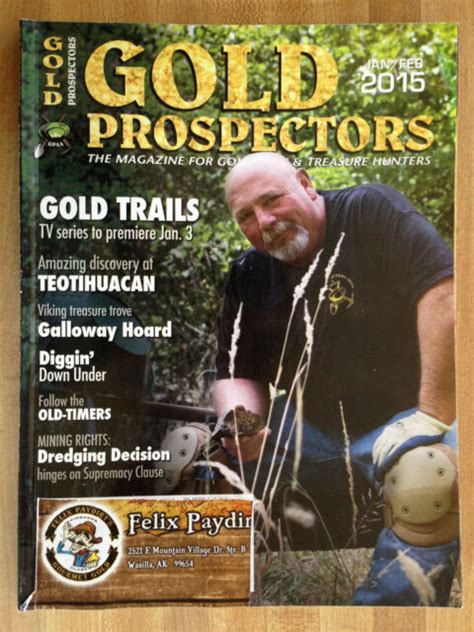 Vintage GOLD PROSPECTORS Magazine January February 2015 Treasure Hunters Silver | eBay