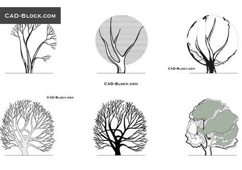 Free Cad Blocks Trees / Free CAD Blocks - Trees 09 - Detailed cad blocks of plants and trees for ...