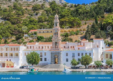 Monastery Panormitis. Symi Island Stock Image - Image of greek, greece: 54083391