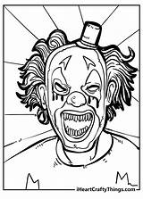 Evil Clown Coloring Pages sketch template