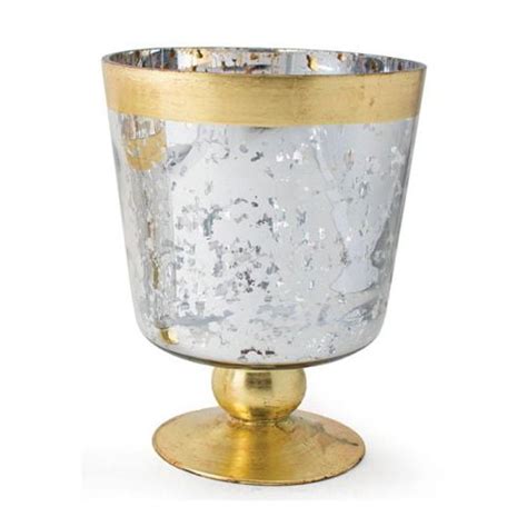 Burton & Burton Vase Glass Silver Pedestal, Large - Walmart.com - Walmart.com