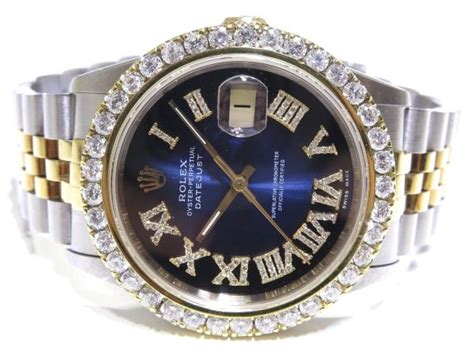 Rolex DateJust 36mm Blue Dial Diamond Bezel Mens Watch - Milon - Luxury ...