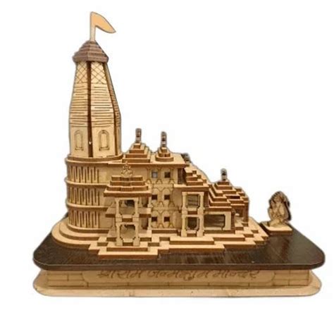 Brown Traditional MDF Wooden Ram Mandir Model, For Worship at Rs 350 ...