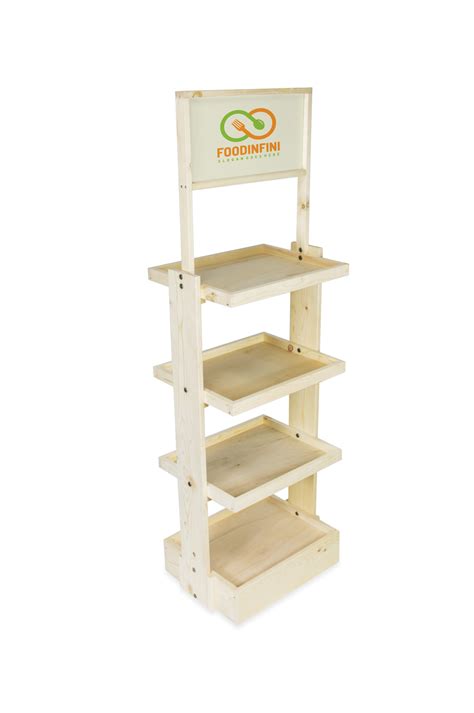 Wooden Retail Shelving Unit | 4-Tier Display Stand | Rich LTD