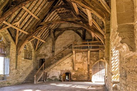 The Great Hall, Stokesay Castle, Shropshire, England. Stock Image - Image of room, historic ...