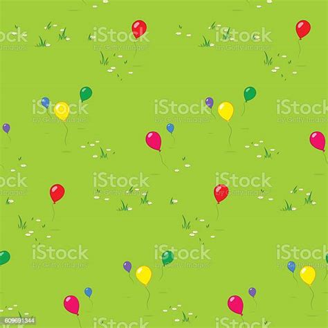 Kids Party Background With Floating Balloons Stock Illustration - Download Image Now ...