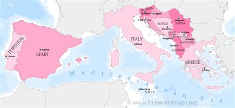 Southern Europe Maps - by Freeworldmaps.net