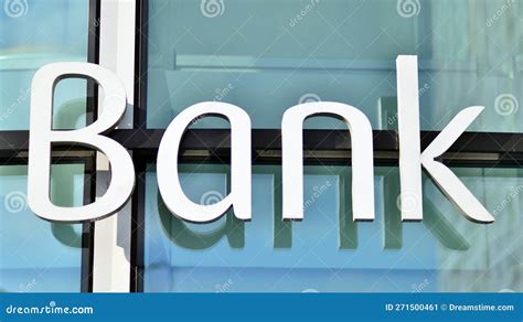 Bank Sign on the Modern Building Close Up Stock Image - Image of finance, background: 271500461