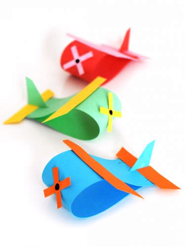 paper loop airplane crafts | Our Kid Things