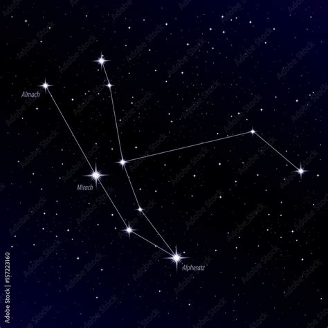 Andromeda constellation Stock Vector | Adobe Stock