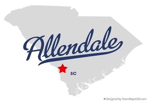 Map of Allendale, SC, South Carolina