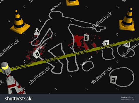 3d Render Depicting Crime Scene Chalk Stock Illustration 26122465 - Shutterstock