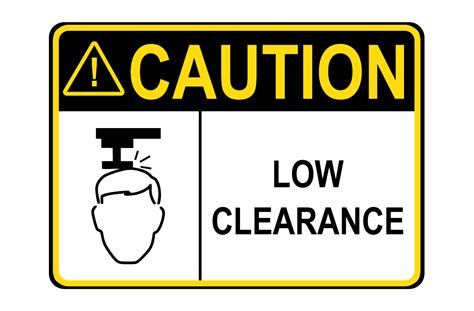 Bannerbuzz ANSI CAUTION Low Clearance Sign