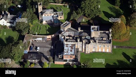 aerial view of Tollerton Hall & St Peter's Church,Tollerton ...