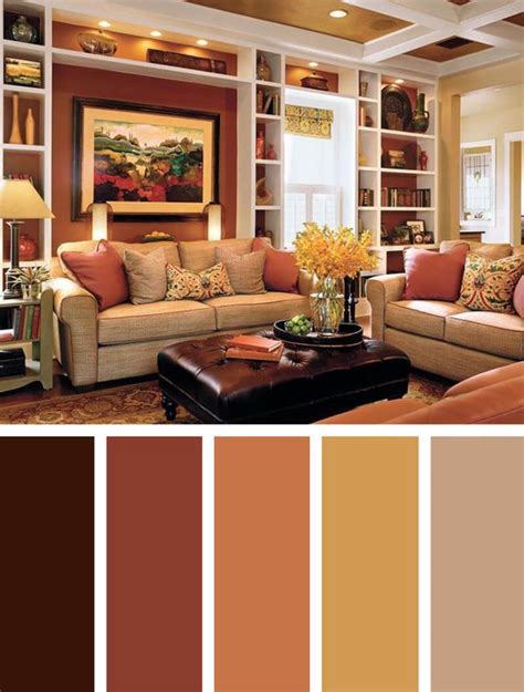 Living Room Ideas orange and Brown 2020 | Living room color schemes, Room color combination ...