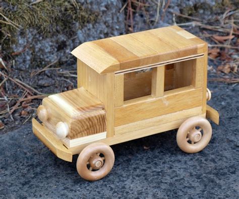 Wooden Toy Car Model-T Ford Vintage Style Reclaimed Wood