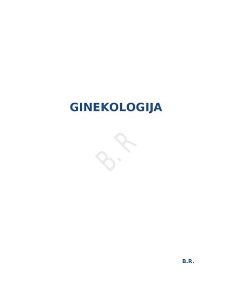 Ginekologija skripta Medicinski fakultet u Beogradu | Skripte' predlog ...