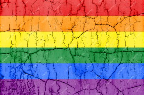 Premium Photo | Flag of rainbow lgbt pride on cracked wall textured ...