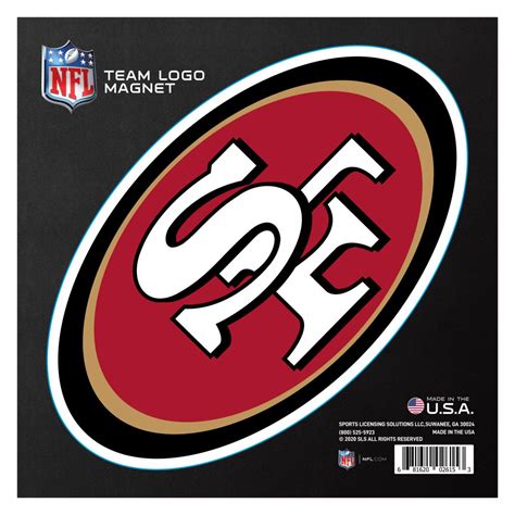 Officially Licensed NFL San Francisco 49ers Large Team Logo Magnet ...