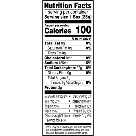 Rice Krispie Cereal Nutrition Label | Blog Dandk