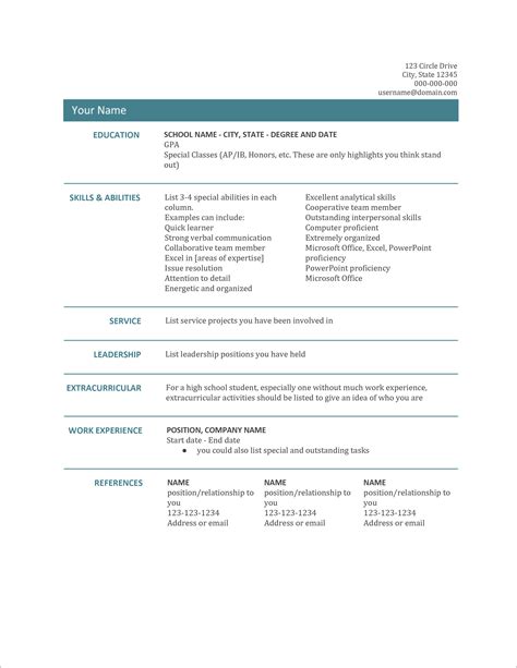 Resume Templates Freeby Microsoft Word - Free Word Template