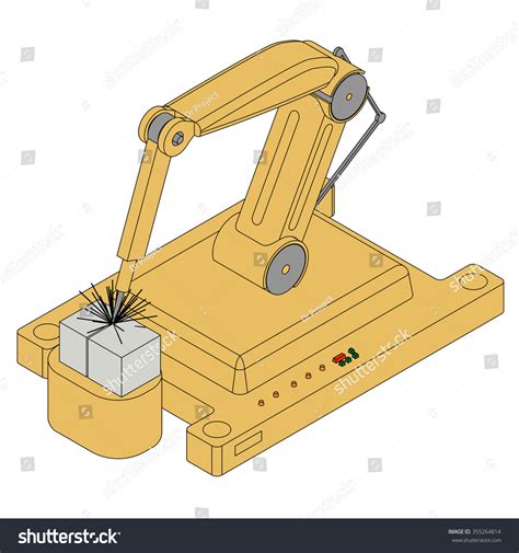 Robot Welder Manufacturing Process Vector Illustration Stock Vector (Royalty Free) 355264814 ...