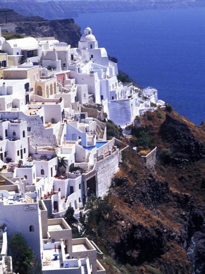 White Buildings in Oia Santorini, Athens, Greece Photographic Print by Bill Bachmann | Art.com