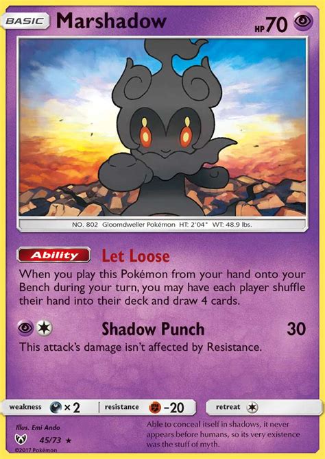 Marshadow 45 (Shining Legends 2017) Pokemon Card