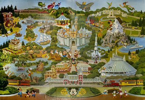 Large Disneyland Map Wallpaper.