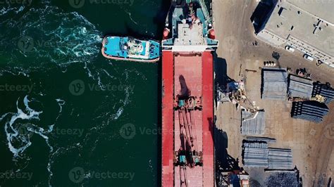 aerial view of terminal in port 11371023 Stock Photo at Vecteezy