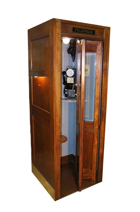 Nicely restored 1930s Bell Telephone wooden telephone booth c