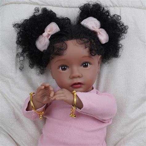 Lifelike Reborn Baby Dolls Black Girl- 20 Inch Soft Body Realistic ...