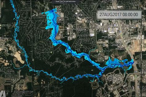 Hurricane Harvey Flooding: Time-Lapse 2 - Woodlands Water