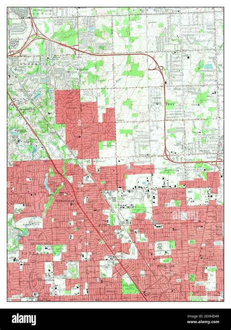 Birmingham, Michigan, map 1968, 1:24000, United States of America by ...