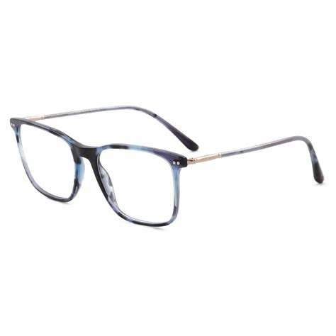 Giorgio Armani - Men’s Square Optical Glasses - Shiny Blue - Optical ...