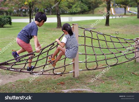 Kids Playing Park Play Equipment Stock Photo 1204695307 | Shutterstock