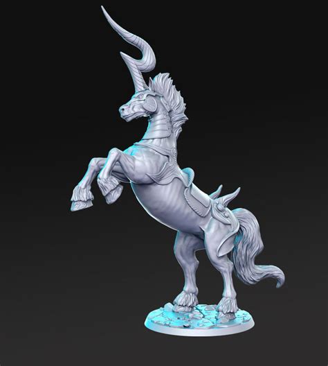 Unicorn Mount Dnd Miniature Tabletop RPG Dnd Mini D&D Figurines Fantasy Gaming and Pathfinder RN ...