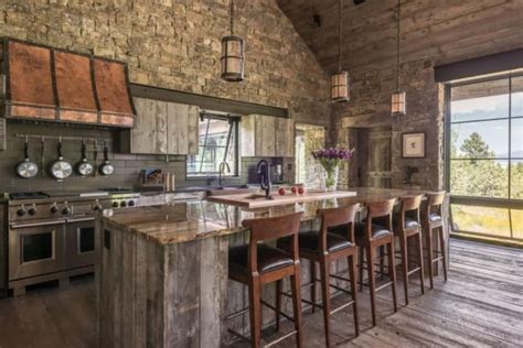 Mountain rustic ranch house in Montana with a contemporary twist | Ranch house, Rustic kitchen ...