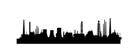 Factory Silhouette PNG Photo HQ