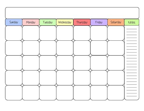 blank calendar template word calendar for planning - free printable ...