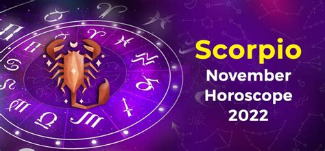 Scorpio November 2022 Monthly Horoscope Predictions | Scorpio November ...