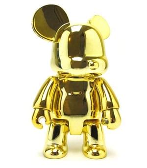 Metallic Gold Qee Bear 7" | Earth Nest