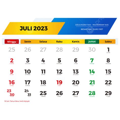 Kalender Juli 2023 Lengkap Dengan Tanggal Merah Cuti Bersama Jawa Dan | CLOUD HOT GIRL