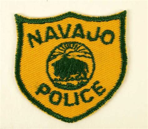 Navajo police patch with letter dated 1973 from the Window Rock Navajo ...