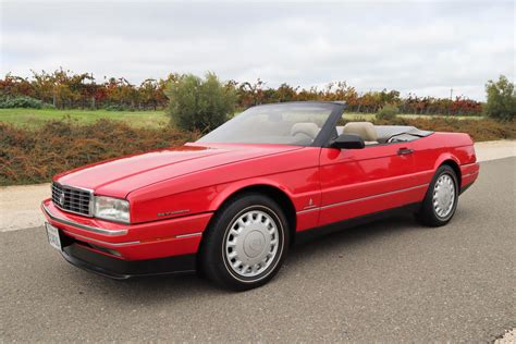 Red 1993 Cadillac Allante Convertible, Tan Leather Interior