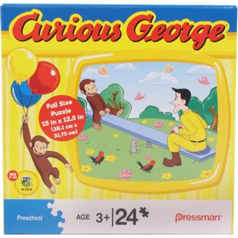 Curious George 24 piece See-Saw Puzzle Toys Games Outdoor Play ...